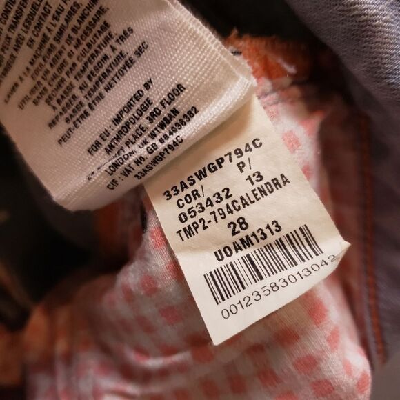 Pilcro And The Letterpress Jean's - Fit SJEJ size 28 Anthropologie - Picture 9 of 15